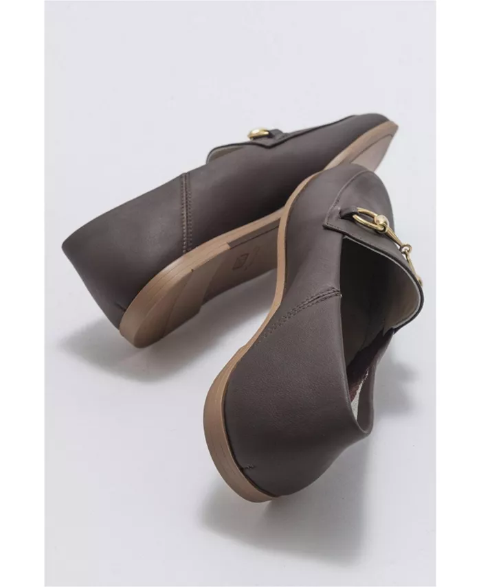 Пенни Лоферы с конской пряжкой из кожи Forever & Always Shoes, коричневый — фото 3