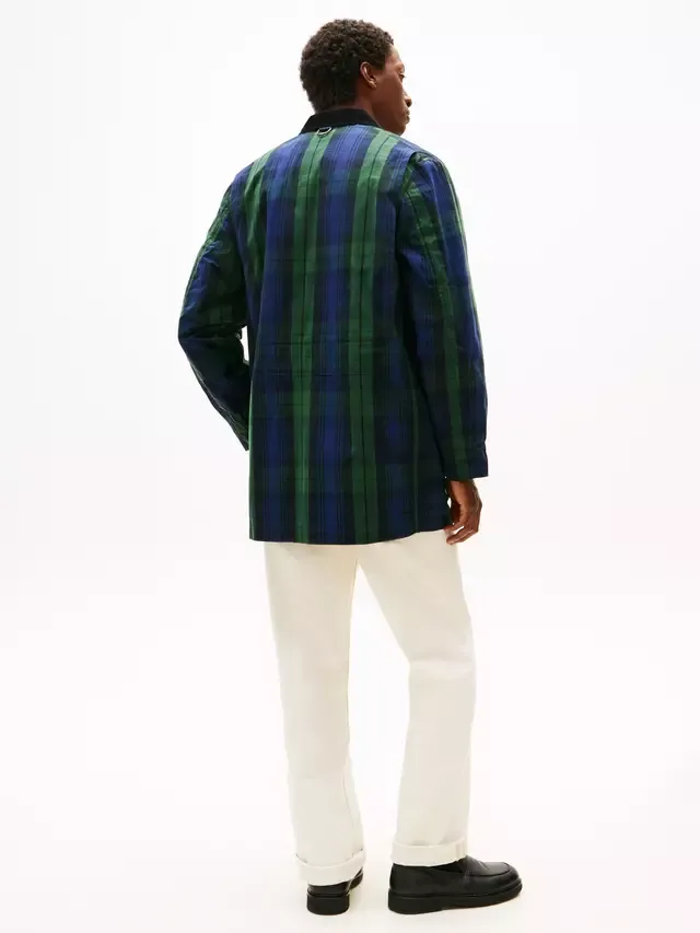Длинная клетчатая вощеная куртка Wax Barn Jacket, Blackwatch/Multiple Tommy Hilfiger — фото 2