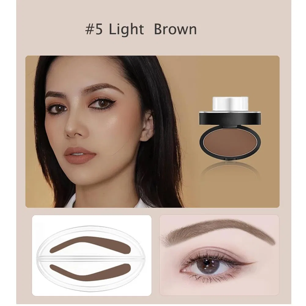 Набор для бровей со штампом #5 светло-коричневый Gl-Turelifes, #5 Light Brown — фото 4