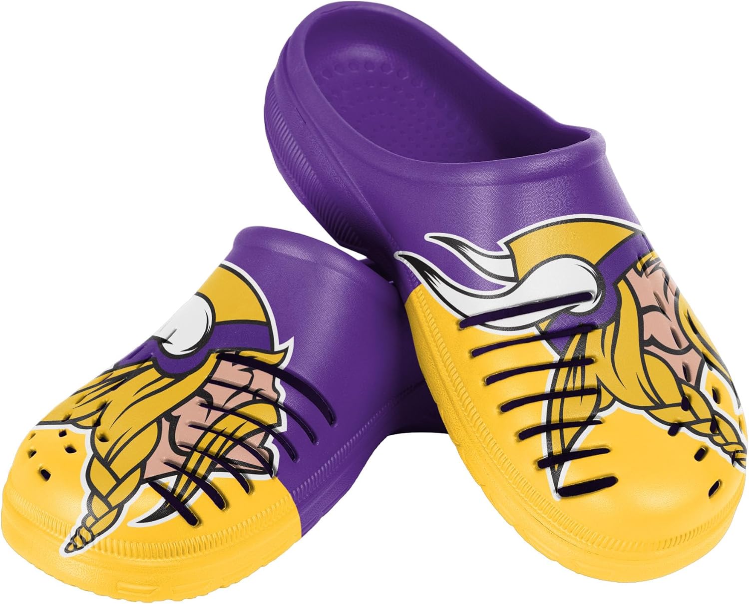 

Мужские сабо FOCO NFL с крупным логотипом команды, удобные водонепроницаемые слипоны, Minnesota Vikings