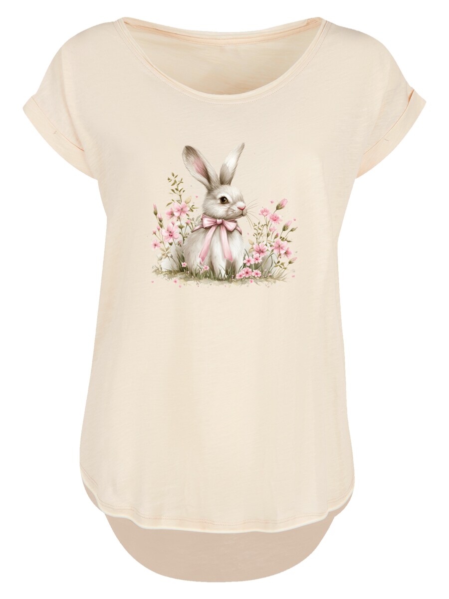 

Рубашка F4NT4STIC Niedlicher Osterhase mit Blumen, песочный