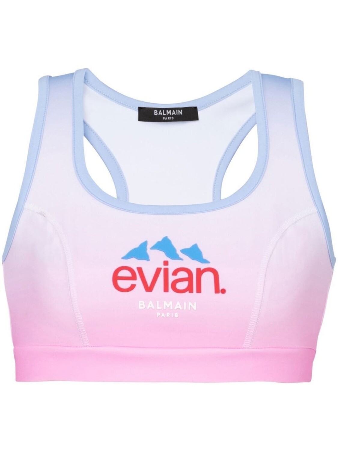 

Спортивный бюстгальтер из коллаборации с Evian Balmain, розовый