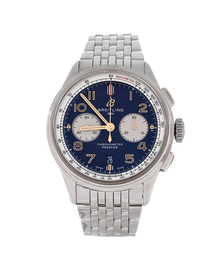 

Премиальные автоматические часы Premier B01 Chronograph в корпусе из нержавеющей стали, 42 мм Pre-Owned Breitling, черный