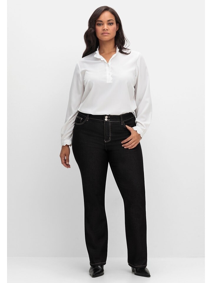 

Джинсы sheego Bootcut-Jeans, цвет black Denim