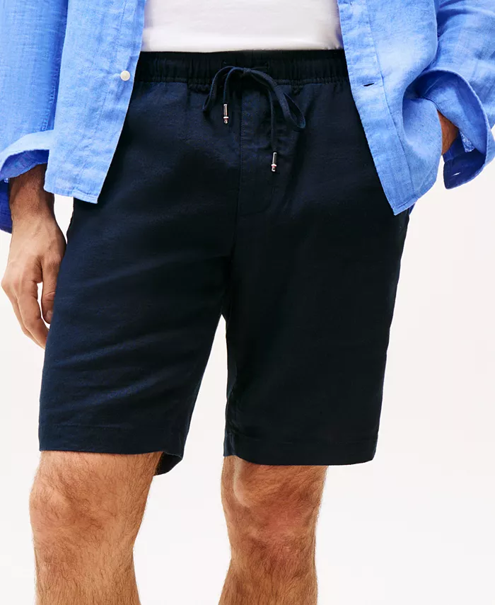 

Мужские просторные льняные шорты на завязках Brooklyn 11.25" Big & Tall Tommy Hilfiger, коричневый/бежевый