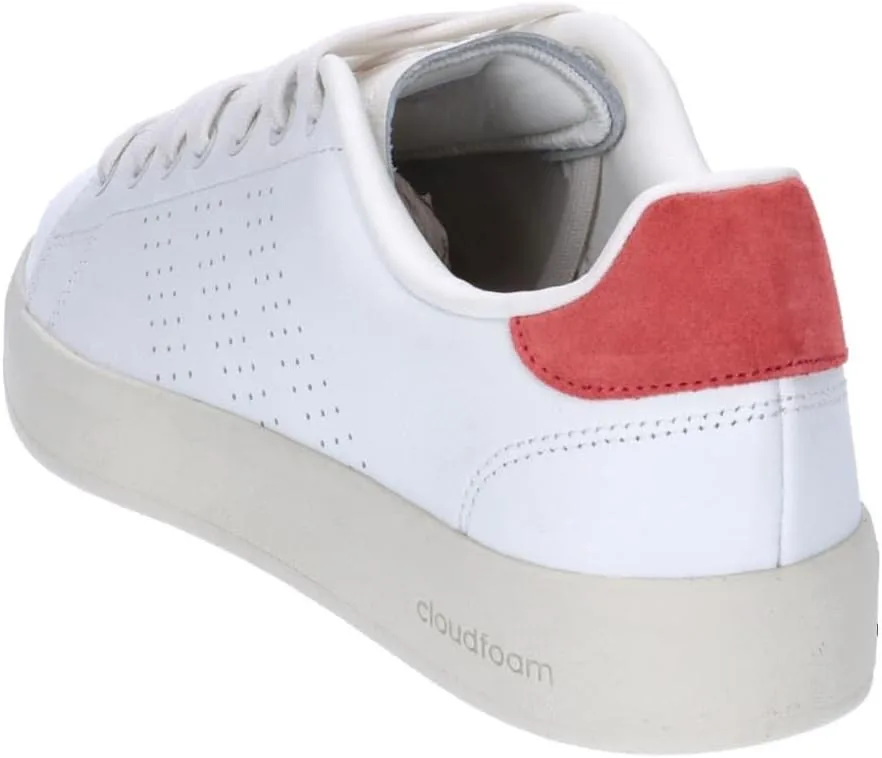 Мужские кожаные кроссовки Adidas Advantage Premium, белый/ярко-красный — фото 4