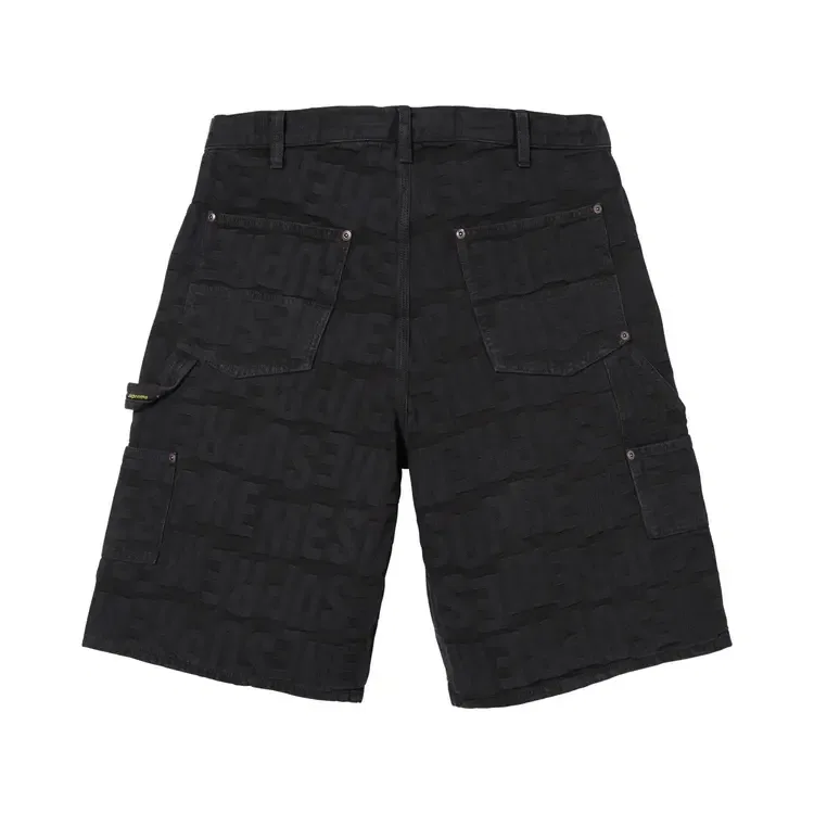 Джинсовые шорты Supreme Repeat Jacquard Double Knee Denim Short, черный — фото 2