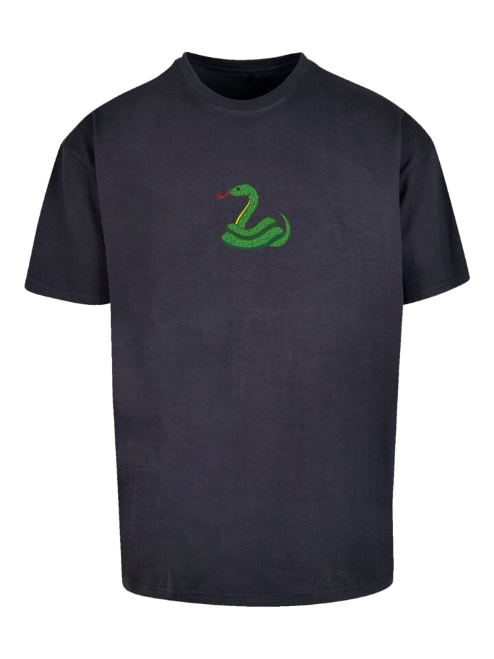

Футболка emoji couture Heavy Oversize T-Shirt Snake sequins, цвет marineblau