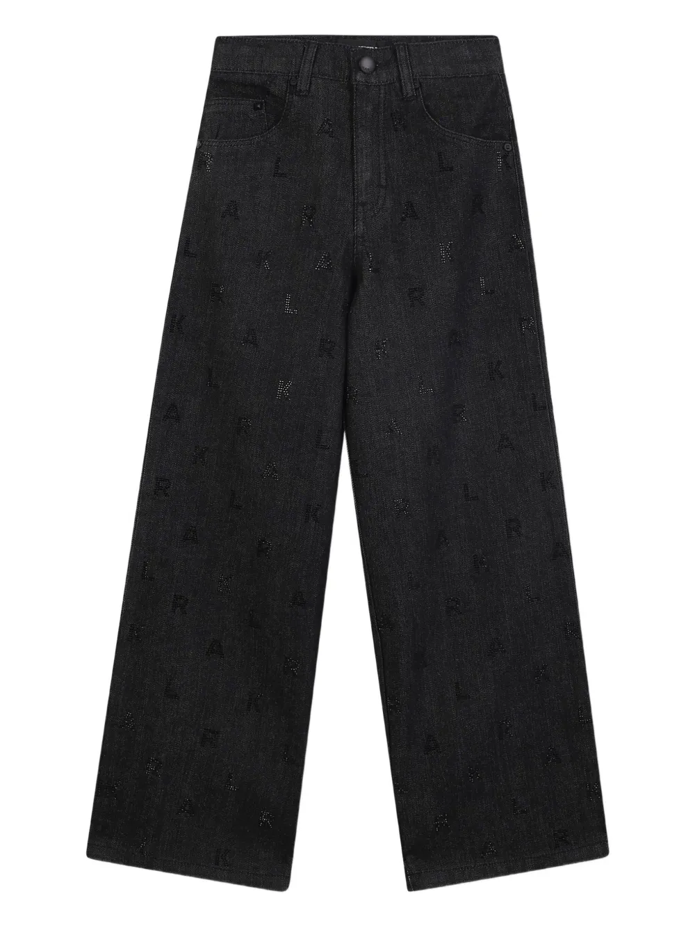 

Джинсы с логотипом KARL LAGERFELD KIDS, черный