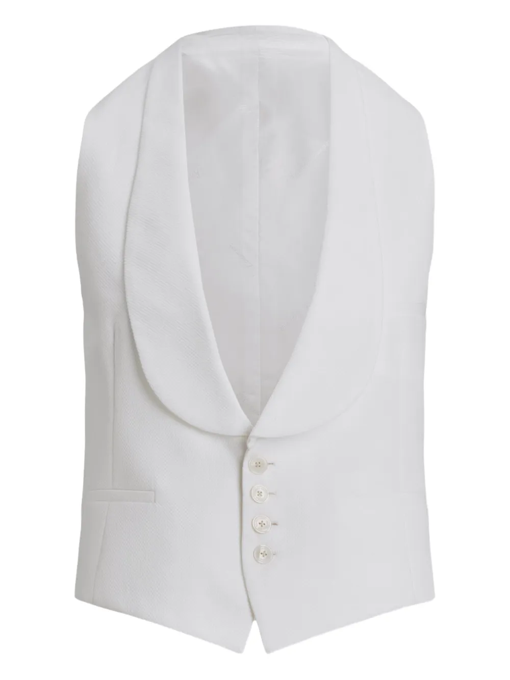 

Жилет с воротником-шалькой Ralph Lauren Collection, белый