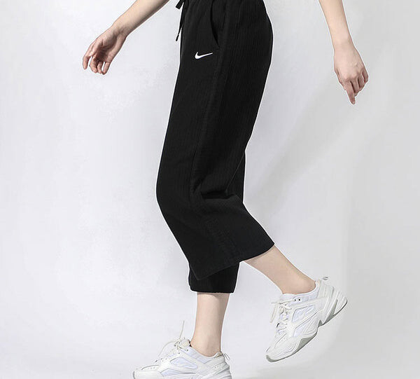 Спортивные брюки Phoenix флисовые с высокой талией широкие спортивные штаны Nike, черный — фото 4