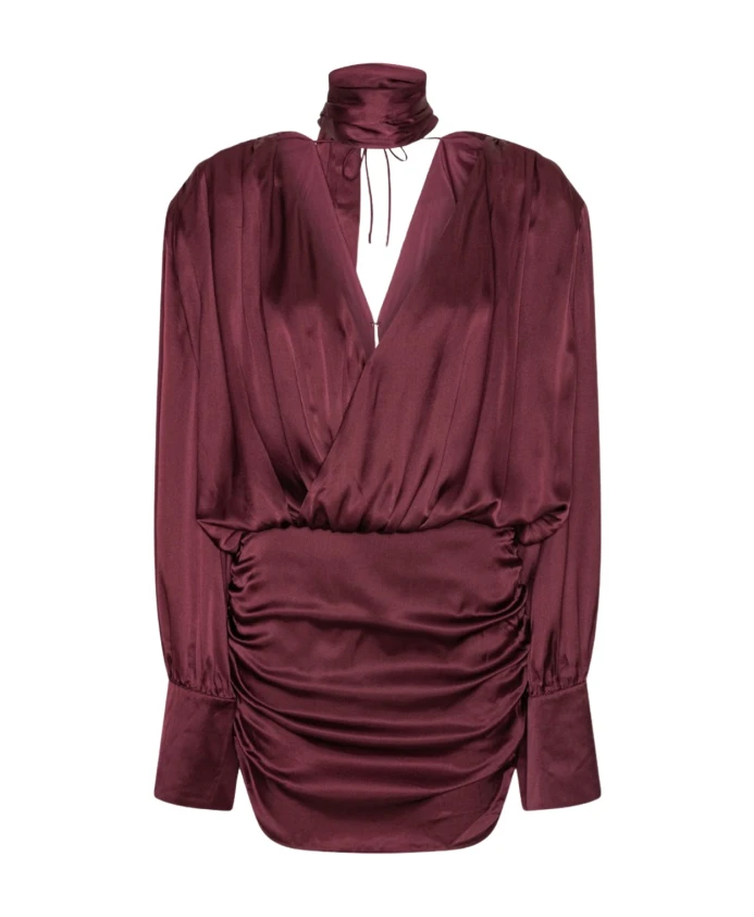 

Шелковое платье Зинфандель Rotate Birger Christensen, фиолетовый