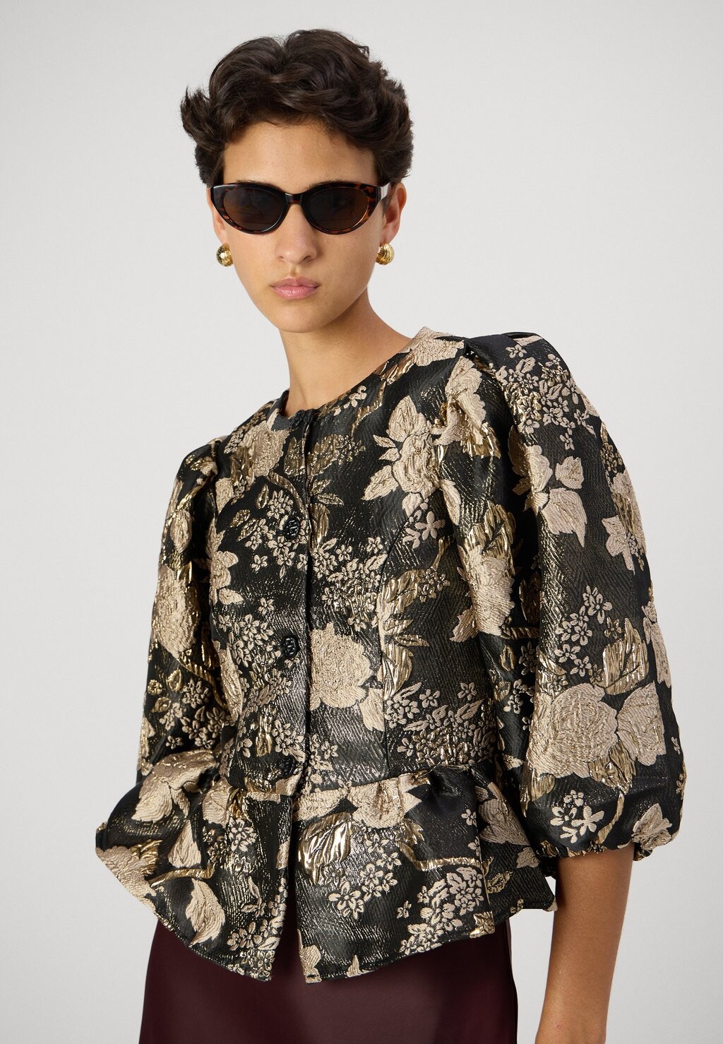 

Блузка на пуговицах VIOTHEA PEPLUM VILA, черный