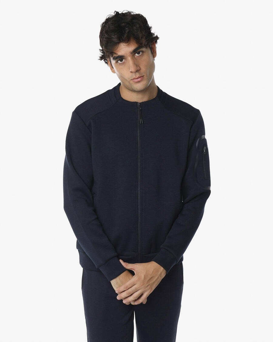 

JAKED Темно-синяя мужская синтетическая толстовка для фитнеса