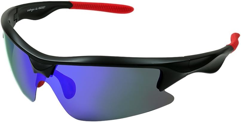 

Поляризованные спортивные солнцезащитные очки для мужчин и женщин, для принятия солнечных ванн, бейсбола, рыбалки, гольфа, бега, велоспорта, вождения, пеших походов, с защитой от УФ-излучения archgon, Black + Revo Blue