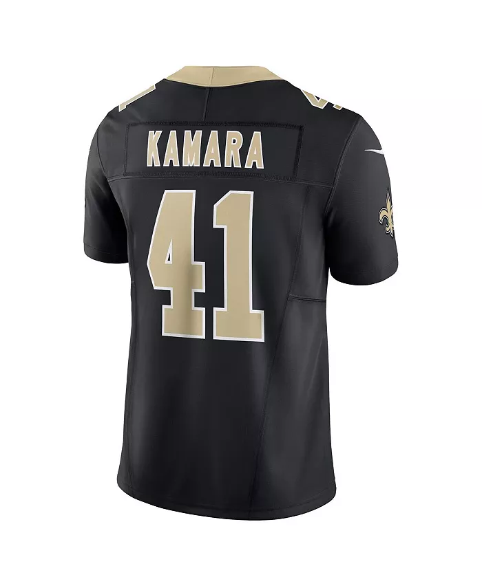 Мужская лимитированная джерси New Orleans Saints Vapor F.U.S.E. Alvin Kamara в черном цвете Nike — фото 4
