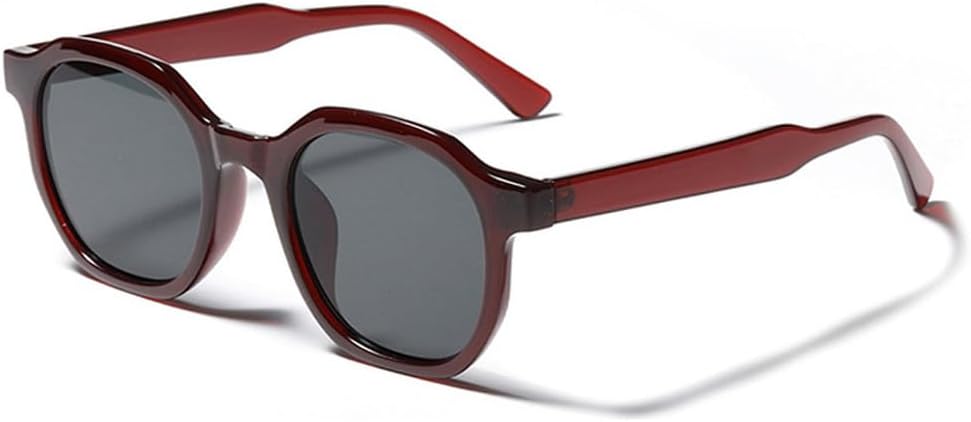 

Модные квадратные женские солнцезащитные очки в винтажном стиле, модные очки прозрачного цвета, бежевые очки для мужчин, солнцезащитные очки UV400 WNCKSQ, Dark Red Gray