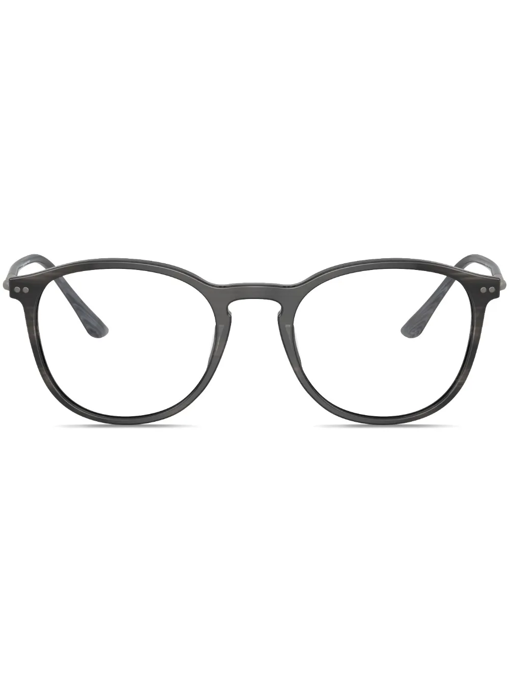 

Очки в круглой оправе в полоску Giorgio Armani, серый