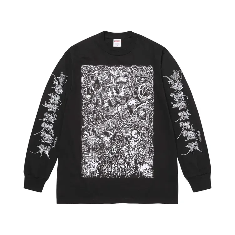 Футболка с длинными рукавами Supreme Wombat, черная