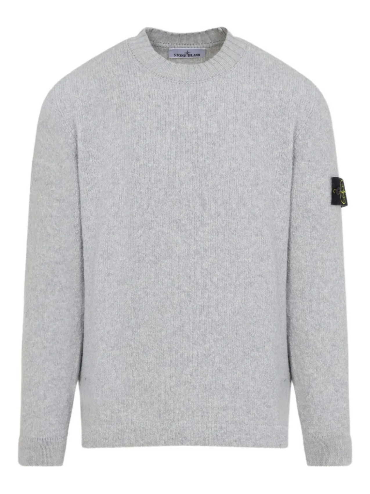 

Ребристый свитер с круглым вырезом Stone Island, серый
