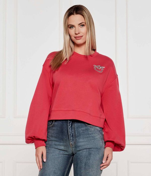 

Свитер в церезоле Relaxed fit Pinko, красный