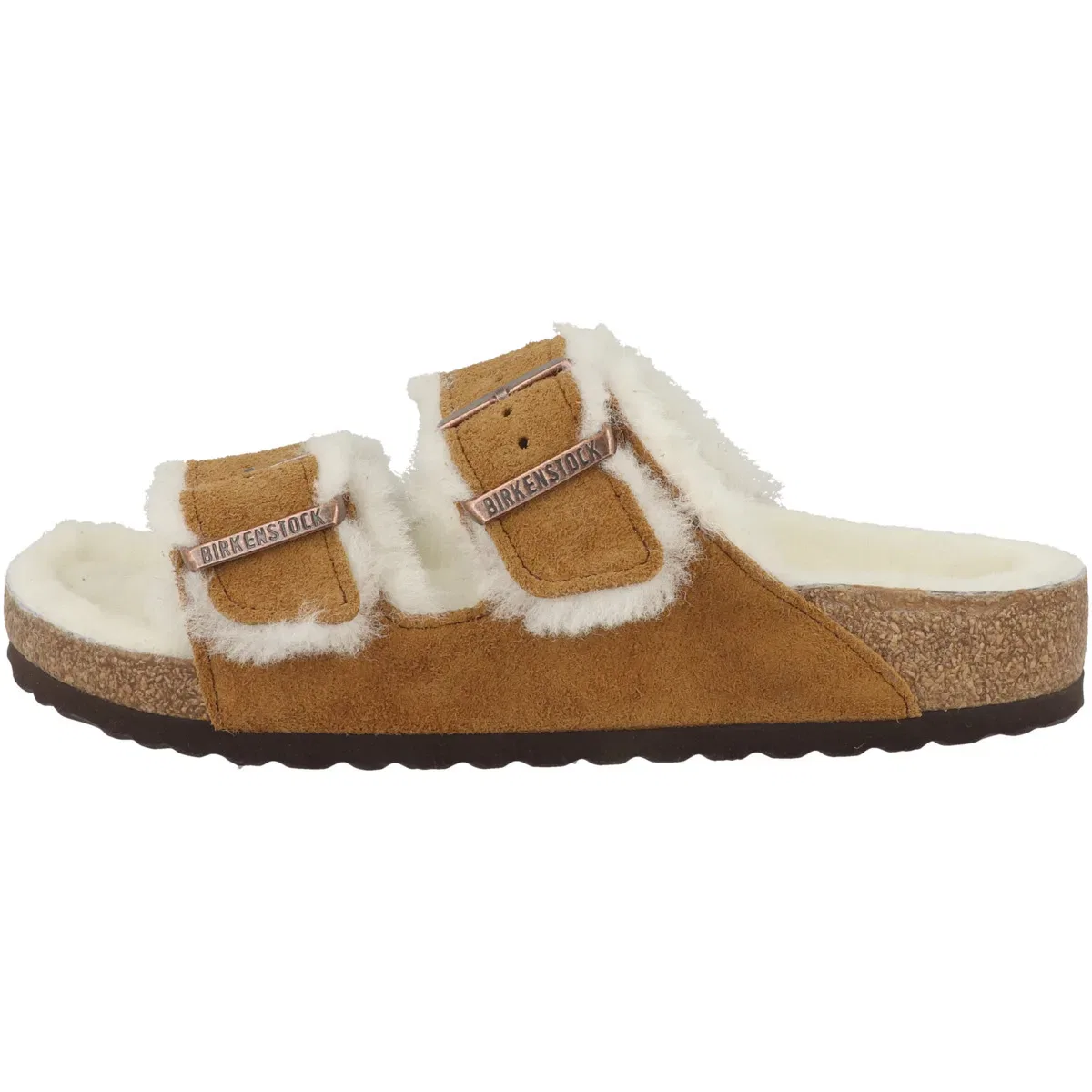Сандалии классические с замшей, Birkenstock, светло-коричневые