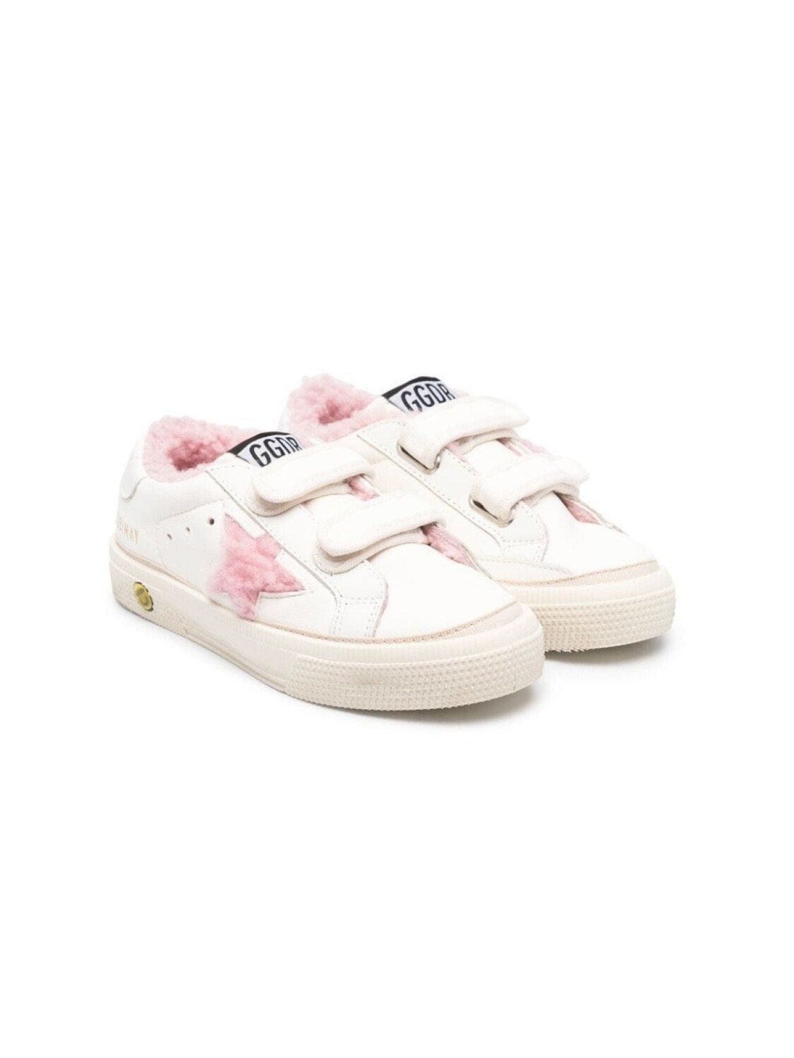 

Golden Goose Kids кроссовки с мехом и нашивкой, белый