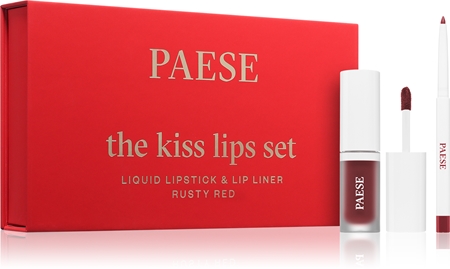 

Подарочный набор оттенок 04 ржавый красный Paese The Kiss Lips Set Rusty Red, 61,80