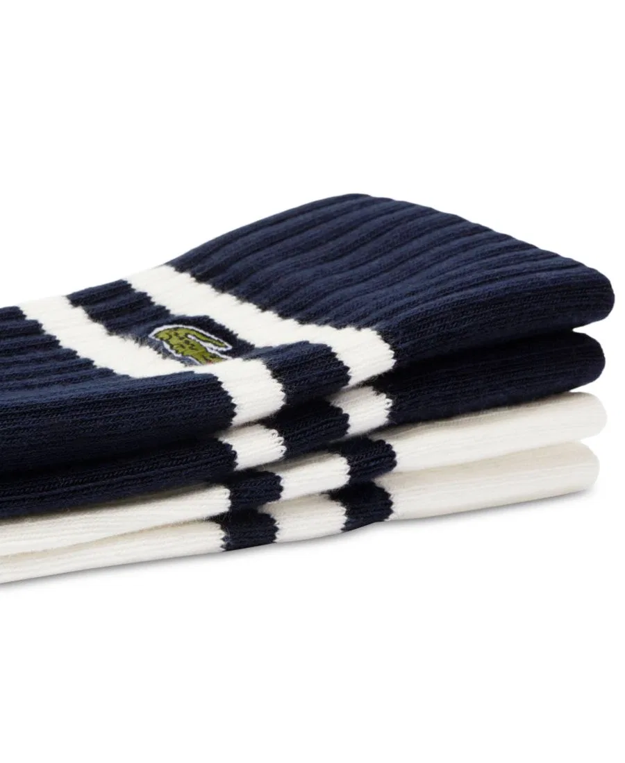 Мужские носки средней высоты, комплект из 2 пар Lacoste, Navy Blue/Flour — фото 2
