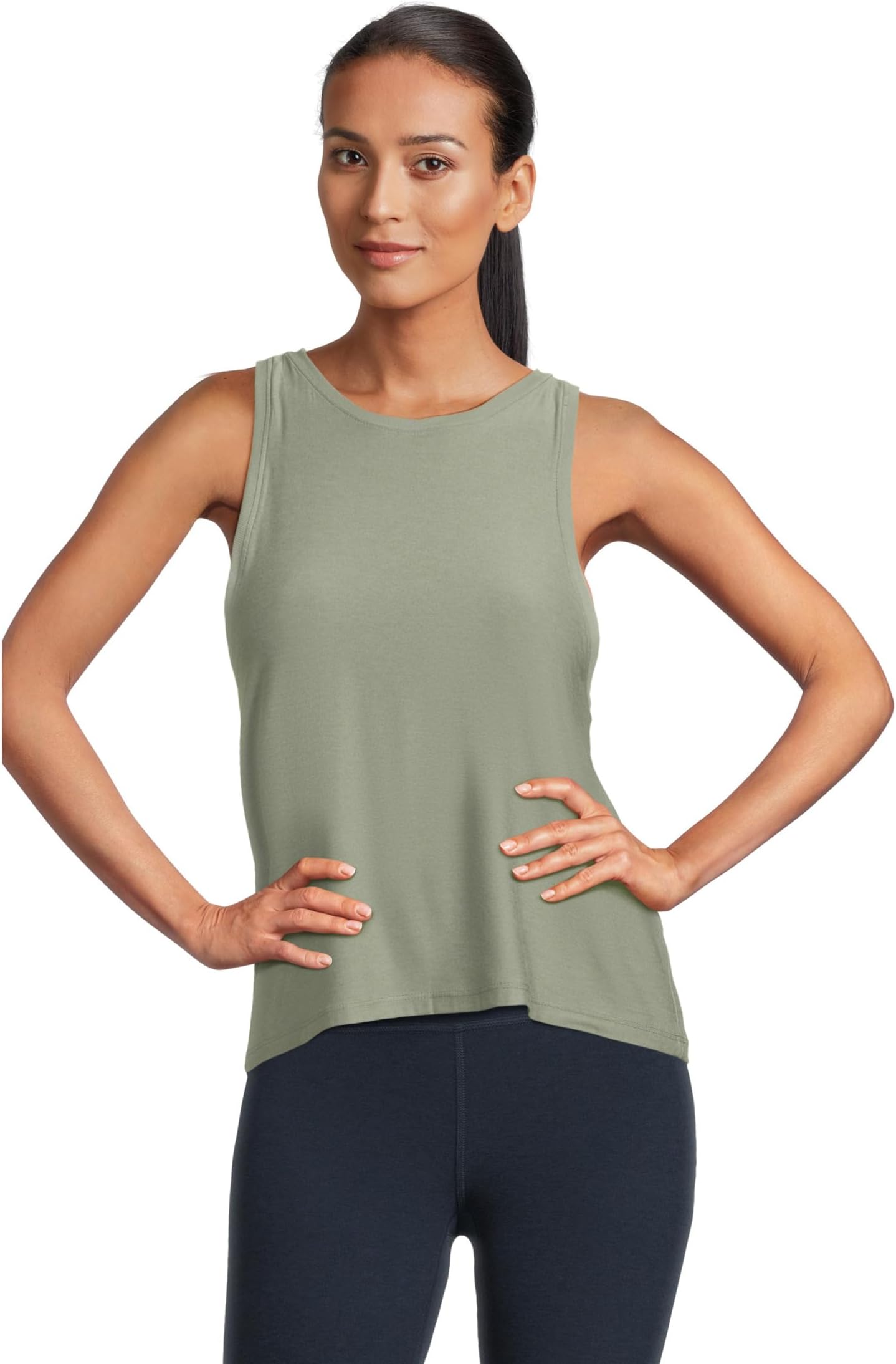 

Топ Beyond Yoga Featherweight Rebalance Tank, цвет Grey Sage Heather