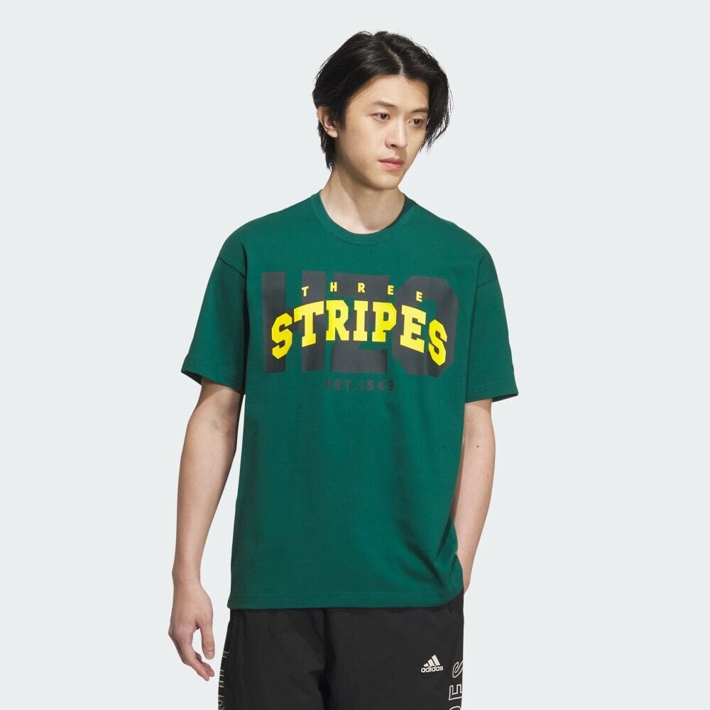 

Футболка Adidas [Worn by Shogo Tajima of INI] College Pack Loose Fit Single Jersey Short Sleeve T-Shirt, цвет College Green