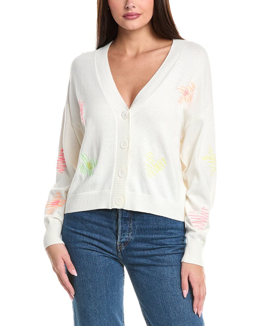 

WISPRE Эскиз Вышитый Кардиган из Смесового Шелка, белый