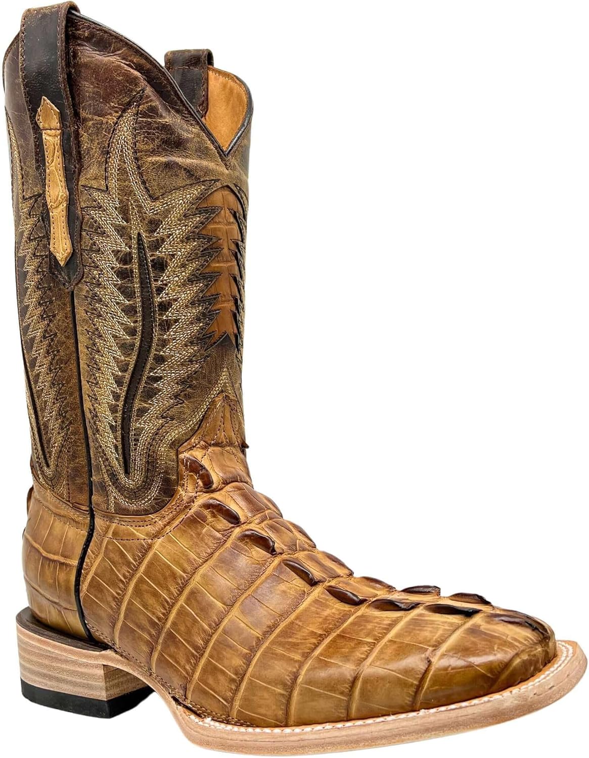 

Мужские ковбойские сапоги Vaccari Paxton с квадратным носком из кожи аллигатора, коричневый