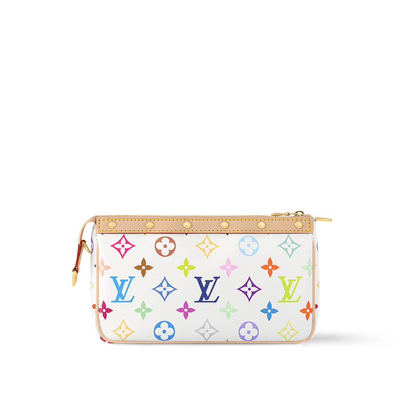 LOUIS VUITTON Сумка-кошелек Takashi Murakami белая разноцветная — фото 3