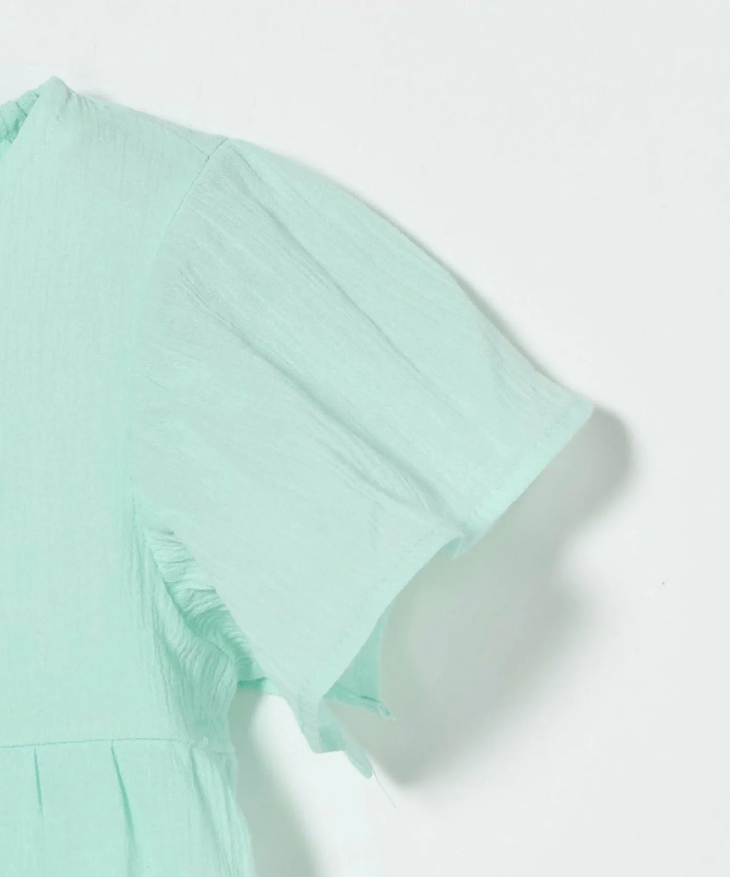 Многоярусное платье из ткани "газон" / Детское 100-130 см United Arrows Green Label Relaxing, LT.BLUE — фото 4