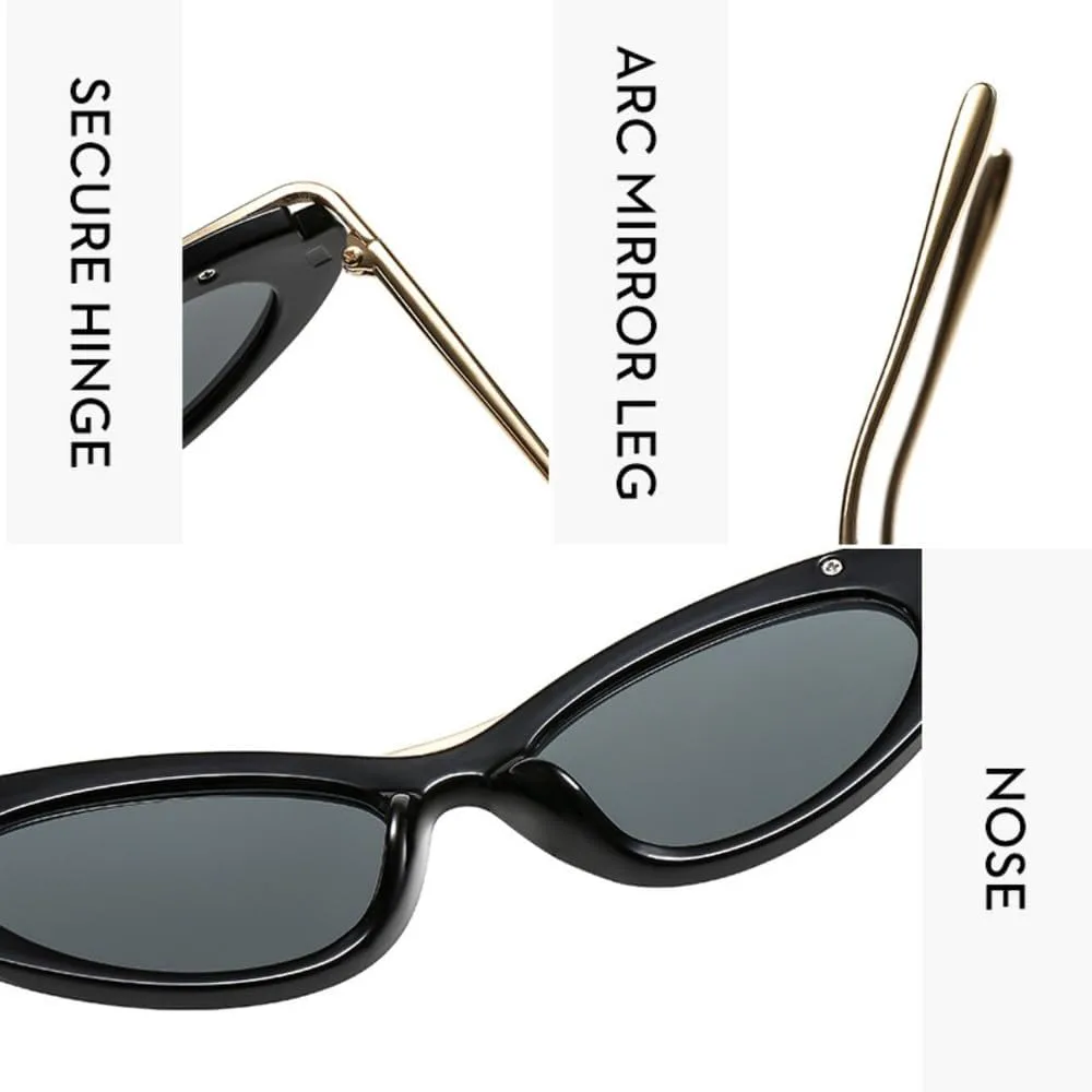 

Летние модные женские солнцезащитные очки «кошачий глаз», стильные солнцезащитные очки для улицы и путешествий, защита от ультрафиолета UV400 UJNHGQ, Red Tea