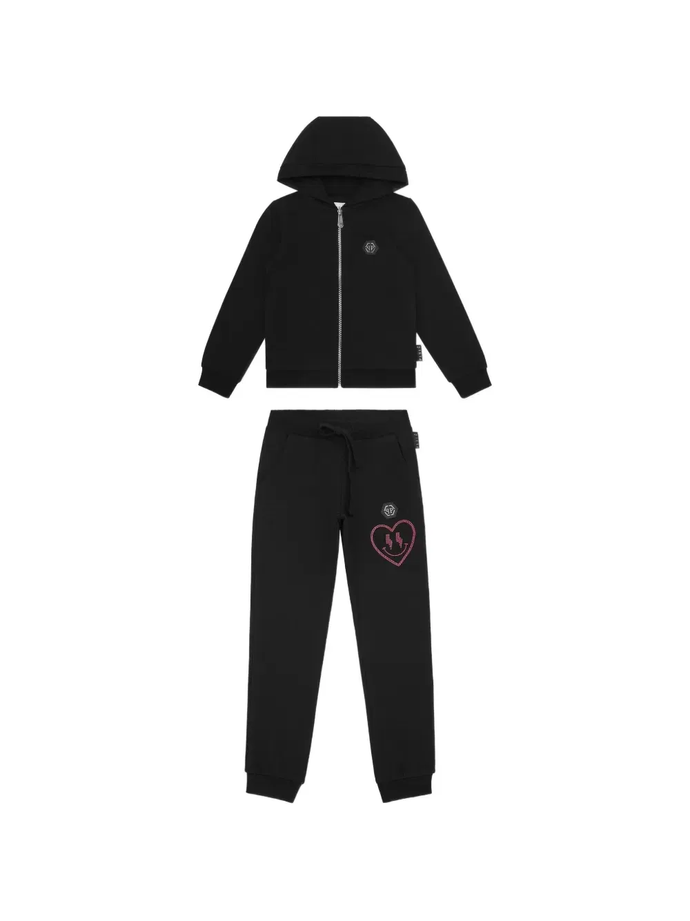 Спортивный костюм с Мишкой Teddy (комплект из двух вещей) Philipp Plein Junior, черный
