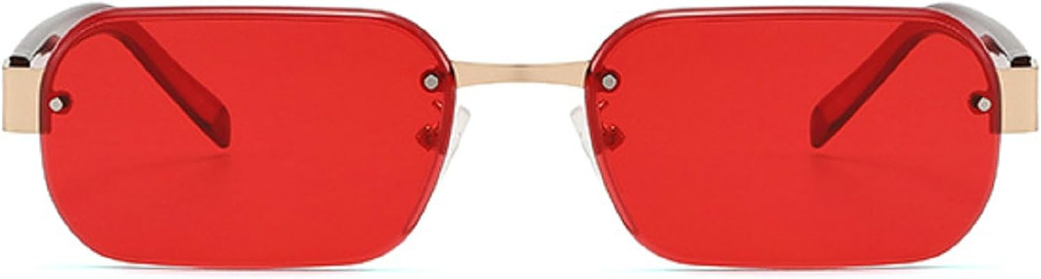 

Солнцезащитные очки ретро прямоугольной формы для женщин. Модные маленькие прямоугольные солнцезащитные очки в винтажном стиле. Тонкие узкие квадратные очки mincl, Red