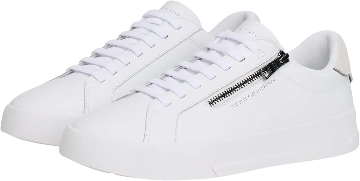 Мужские низкие кеды Tommy Hilfiger Th Court Zip Fm0fm05730, белый — фото 3