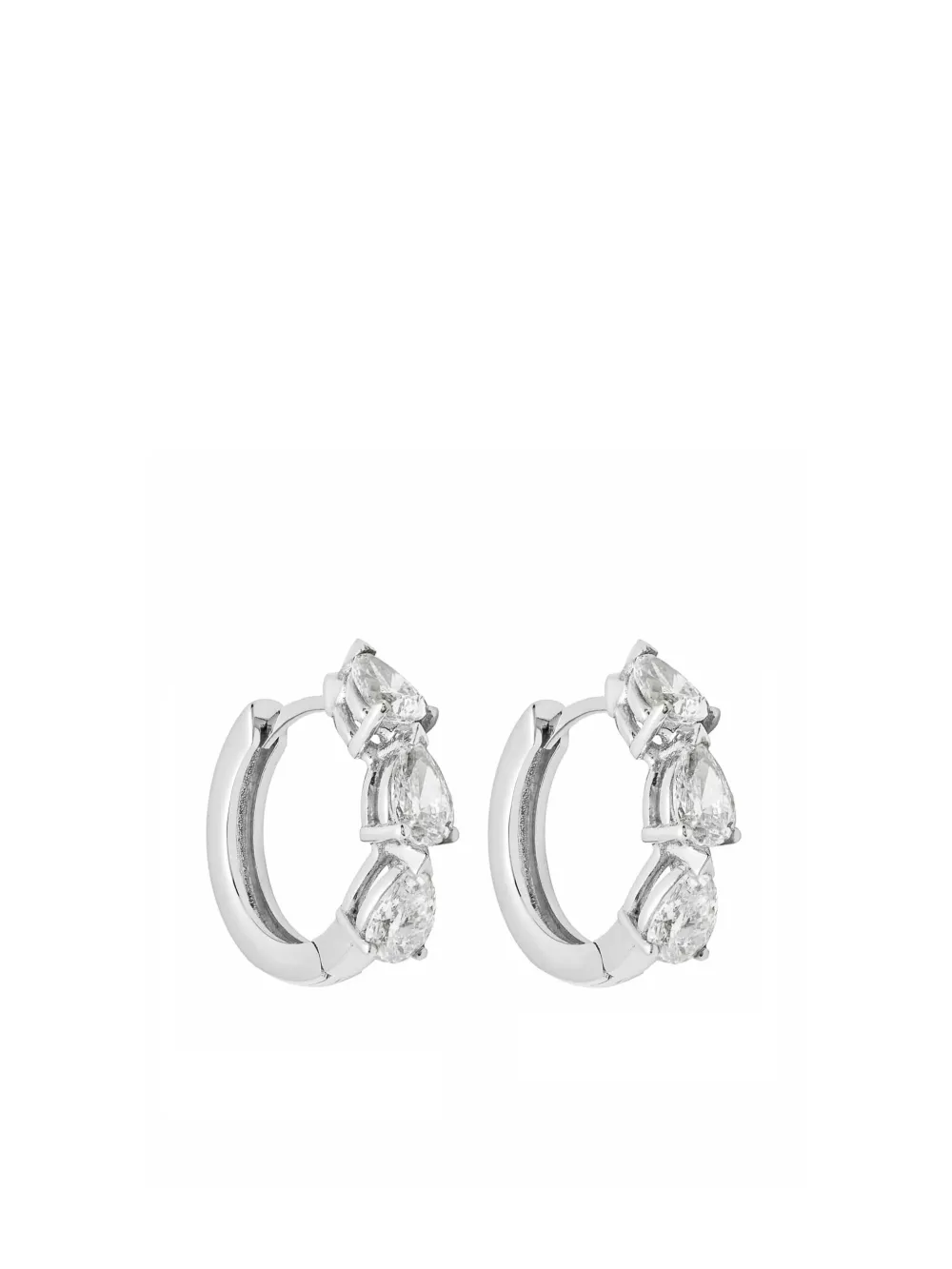 

Серьги из белого золота с бриллиантами Jewels Aficionado, серебяный