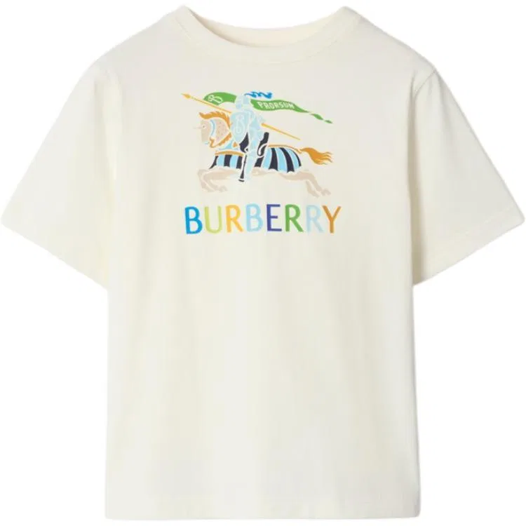 Детская футболка с круглым вырезом Burberry, Ecru
