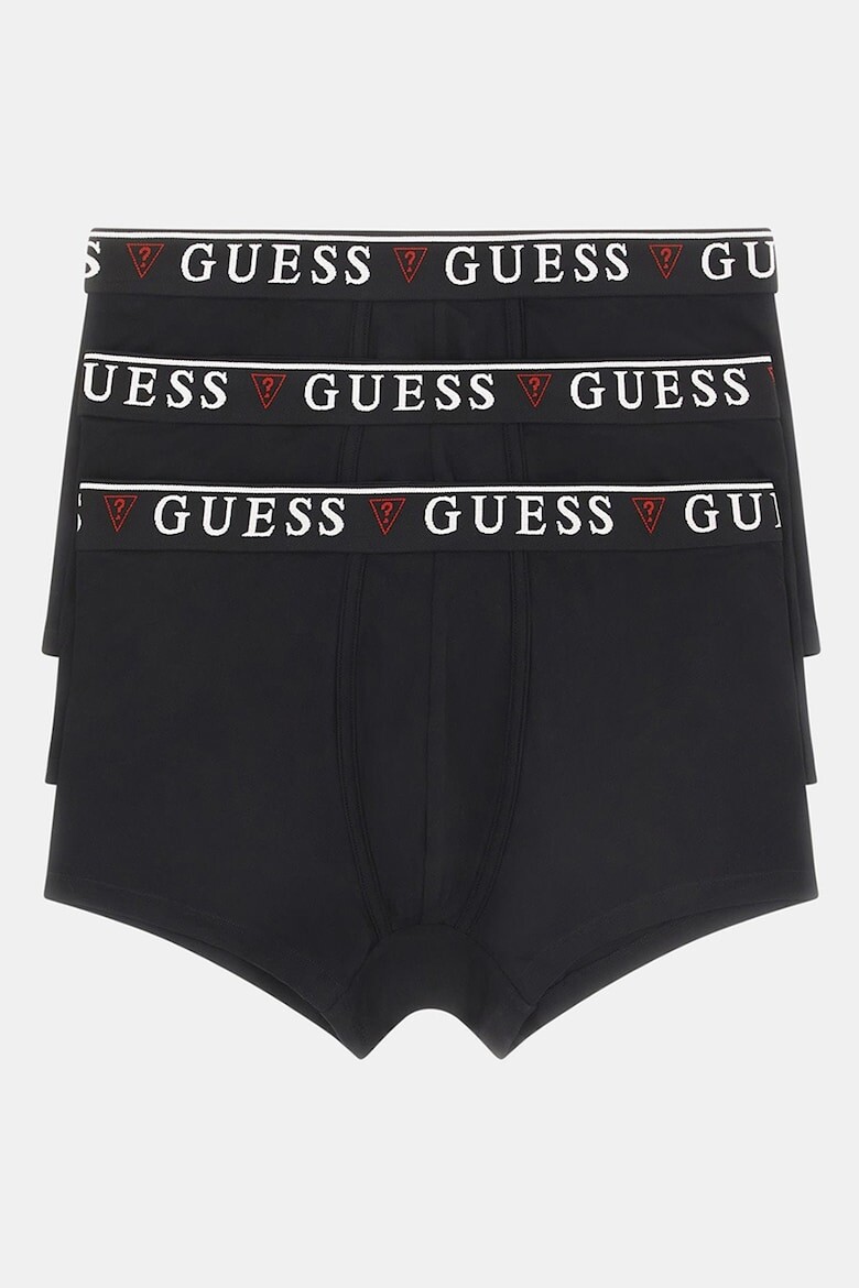 

Боксеры с логотипом - 3 пары Guess, черный
