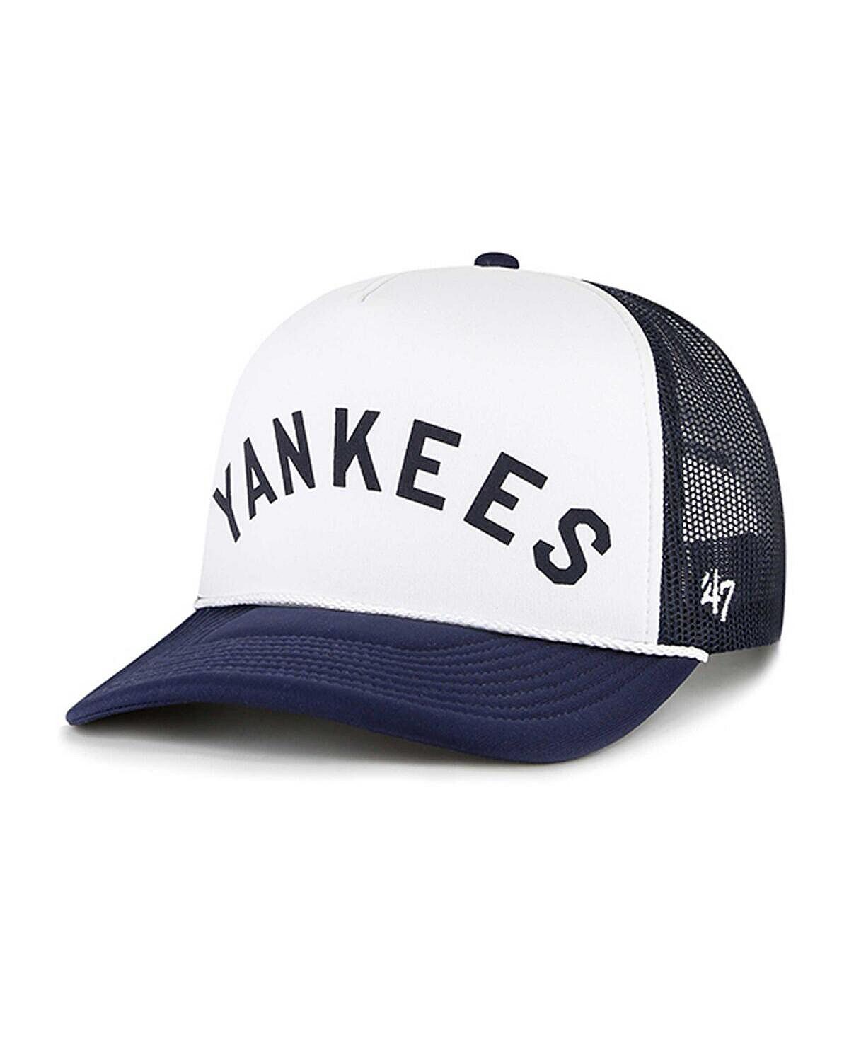 

Мужская белая кепка New York Yankees из пенопласта с надписью Trucker Snapback '47 Brand