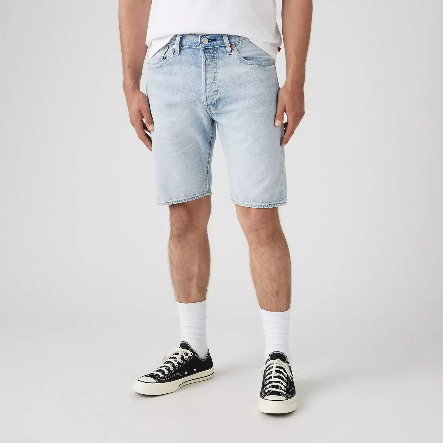 501 Оригинальный крой Легкие 9-дюймовые мужские шорты Levi's, цвет Light Thread - Light Wash — фото 2