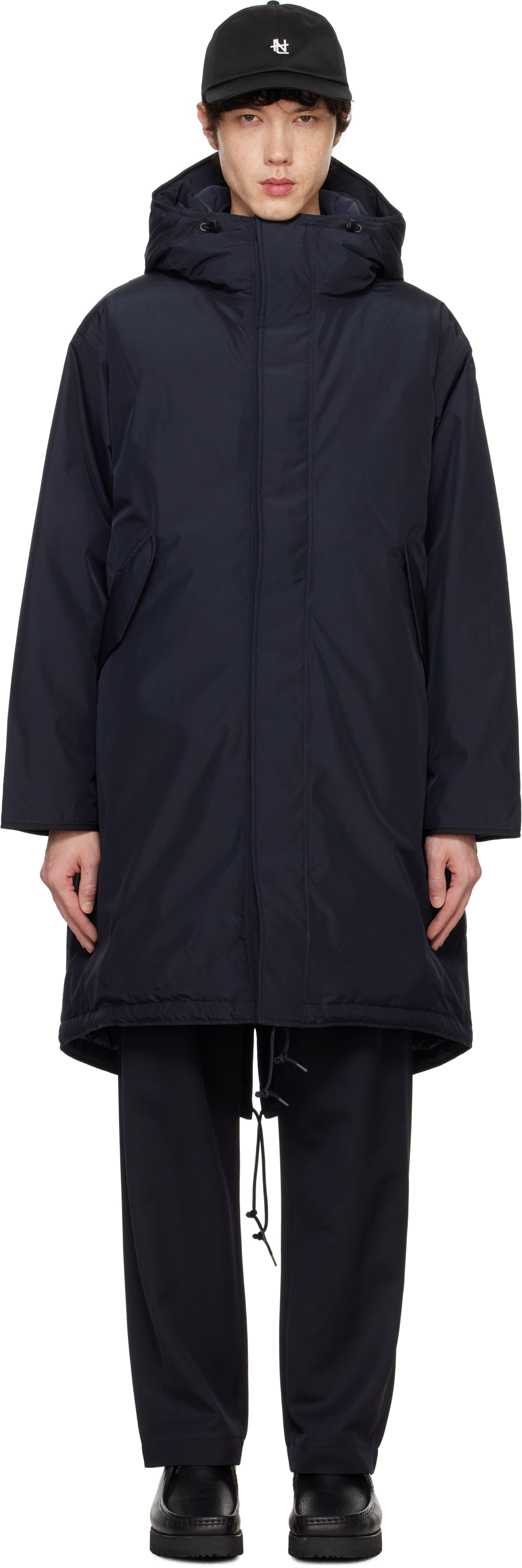 

Длинный пуховик GORE-TEX nanamica, темно-синий