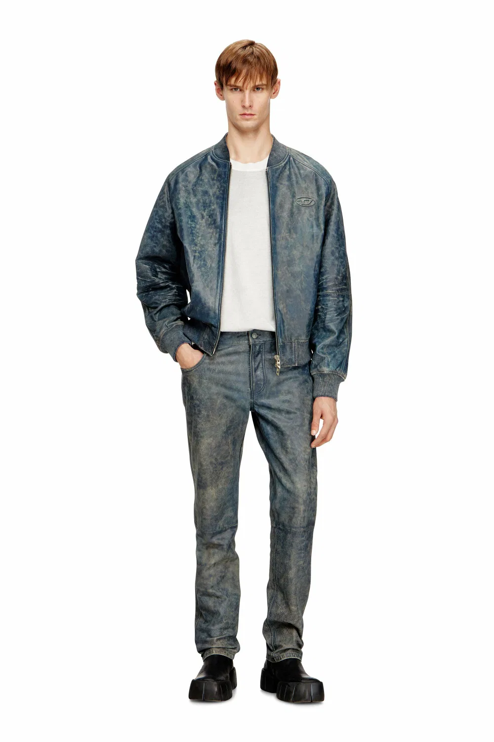 Мужская футболка с длинными рукавами T-RIVEN-LS Diesel, Black and other colors — фото 3