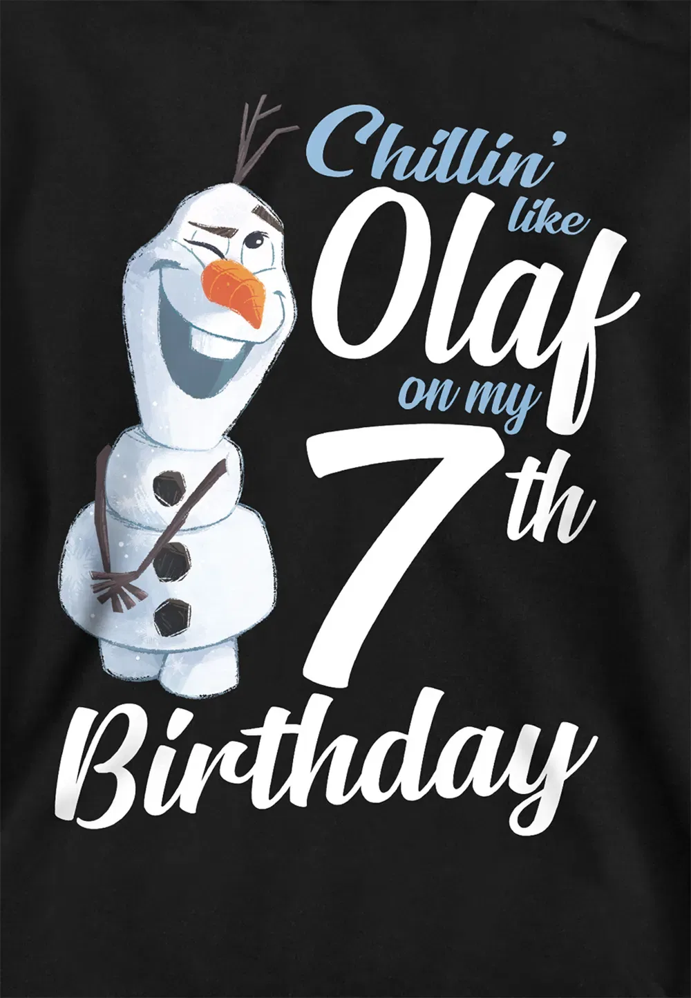Детская худи Frozen Chillin Like Olaf Disney, черная, черный — фото 2