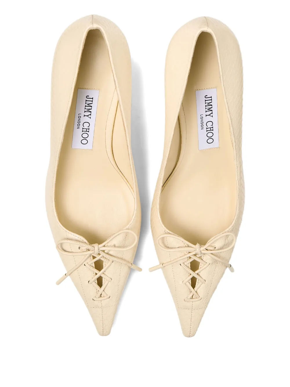 Туфли Scarlett 50 мм со шнуровкой и острым носком JIMMY CHOO, нейтральный — фото 3