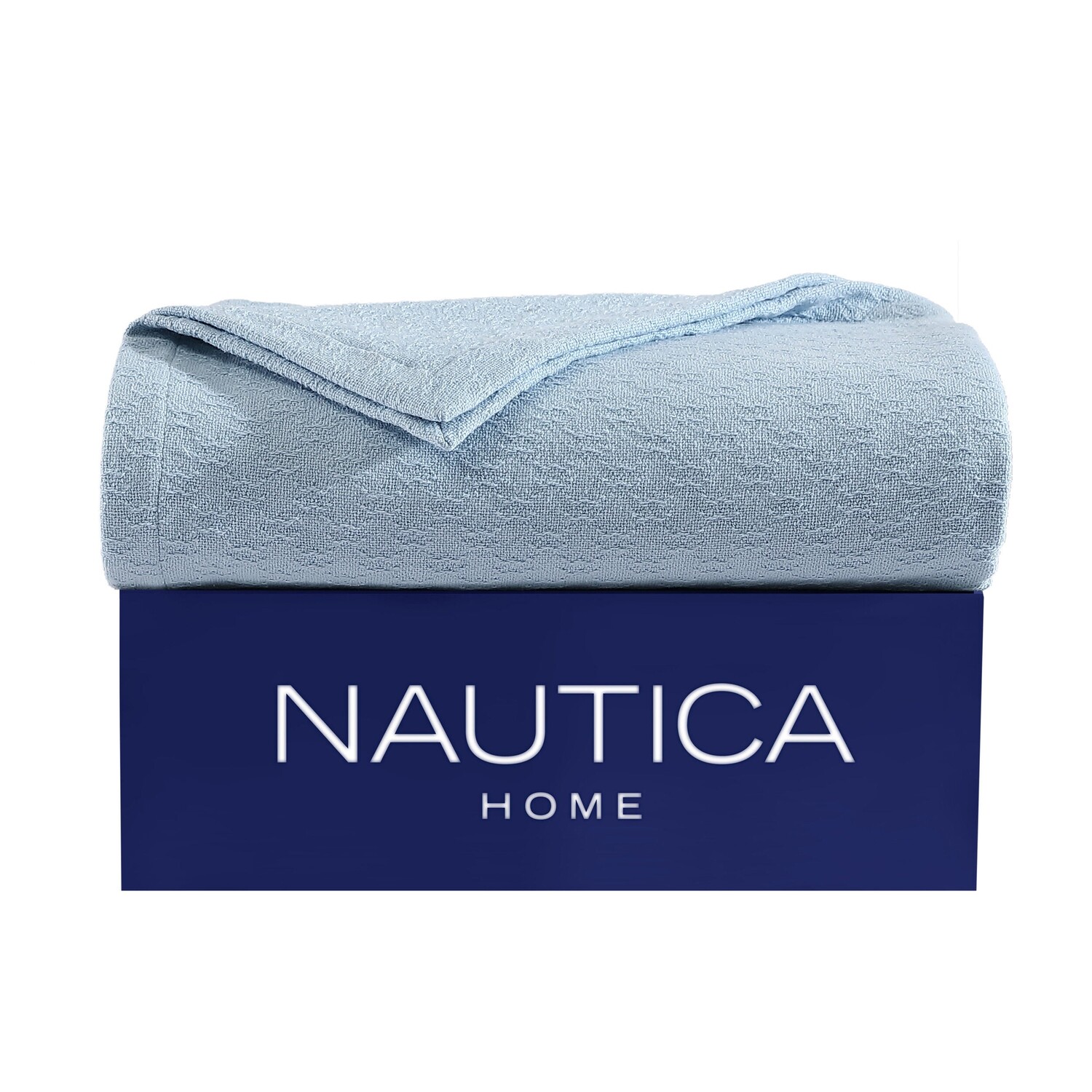 

Голубое полное одеяло Nautica Ripple Cove/Queen, цвет Waterslide Heather B8282
