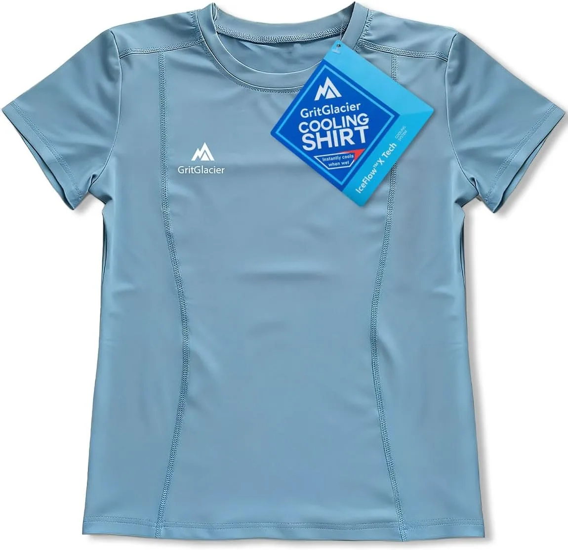 Футболка GritGlacier Cooling Shirt Performance, спортивная одежда с влагоотводящими свойствами Generic, светло-голубой